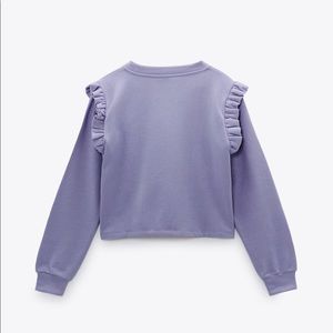 NWT ZARA FRILLED SWEATSHIRT